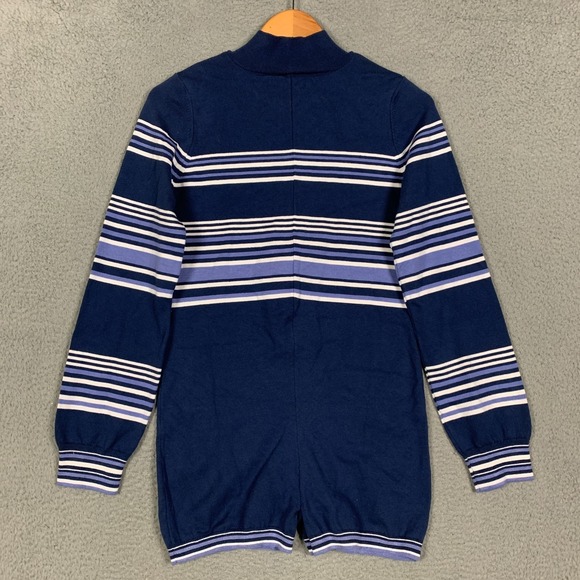 Free People Movement It's Cold Outside Playsuit Women's Medium Navy Striped Knit - Picture 5 of 9
